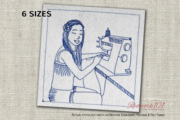 A Classic Redwork Embroidery Design for Modern Craft Businesses