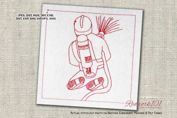 A Firefighter's Courage: A Meaningful Embroidered Scene