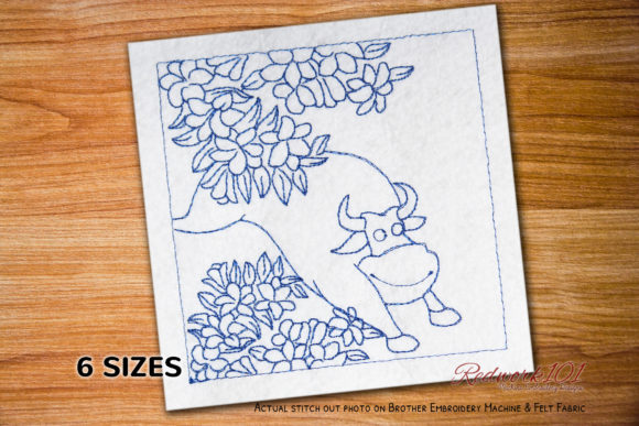 Designing a Boutique Sweatshirt with the Riding Bull Redwork Design