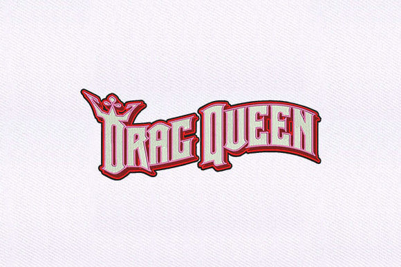 Drag Queen Text Embroidery: A Bold & Playful Statement