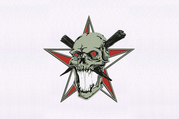 Drooling Skull Embroidery for Personalized Keepsakes