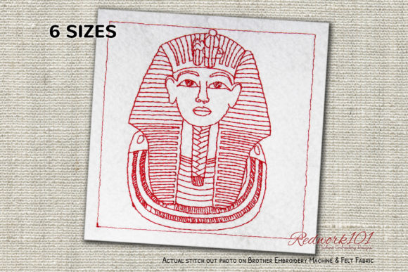 Egyptian Majesty on Fabric: A Pharaoh's Golden Face