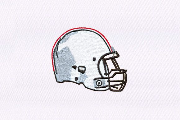 Evaluating the White Football Helmet Embroidery Design for Real Projects
