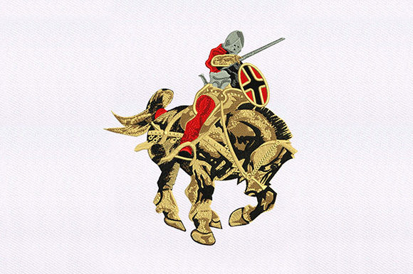 Horse Gallant Knight Embroidery Design Review for Boutique Apparel