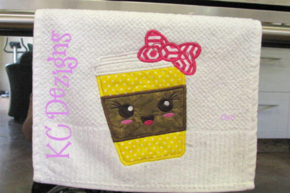 Kawaai Coffee Mug Embroidery: Sweet, Handmade Charm