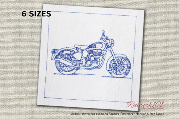 Royal Enfield Bullet Lineart Embroidery Design Review